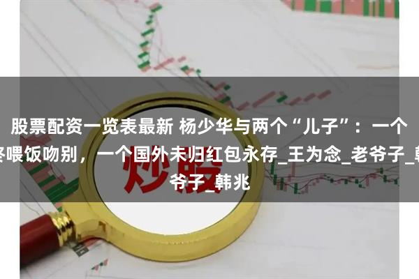 股票配资一览表最新 杨少华与两个“儿子”：一个临终喂饭吻别，一个国外未归红包永存_王为念_老爷子_韩兆