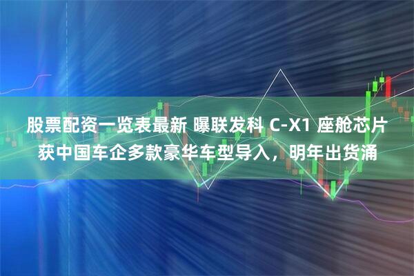 股票配资一览表最新 曝联发科 C-X1 座舱芯片获中国车企多款豪华车型导入，明年出货涌