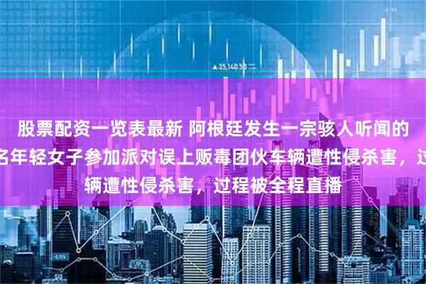 股票配资一览表最新 阿根廷发生一宗骇人听闻的毒枭血案，三名年轻女子参加派对误上贩毒团伙车辆遭性侵杀害，过程被全程直播